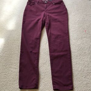 INC skinny leg curvy fit jeans, size 8